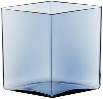 iittala Ruutu Vase 18cm regenblau