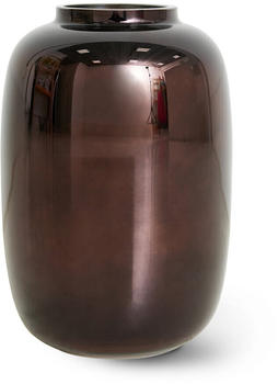 HKliving Glas Vase 20cm braun/chrom
