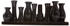 (VAS058BLK) schwarz: Jinfa Dekovase 30x11cm