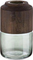 Casablanca by Gilde Tischvase "Colletta" aus Glas, mit abnehmbarem Holzelement