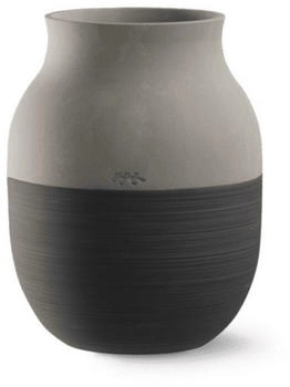 Kähler Omaggio Circulare Vase H20 cm Anthrazitgrau