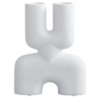 101 Copenhagen Cobra Doppelt Dekorative Vase 28 cm, Bone White