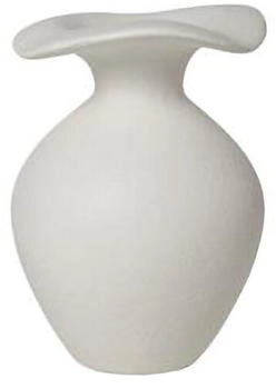Broste Copenhagen Florentina Vase, 14 cm - Weiß