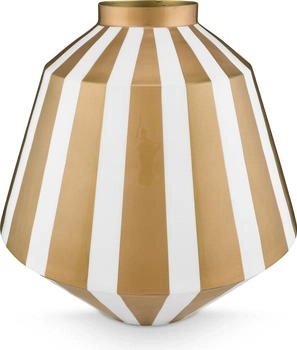 PiP Studio Vase Metall Stripes weiß-gold 35cm