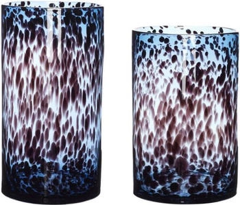 Hübsch Interior Hübsch Hübsch Vase 2er-Pack Blau-bordeaux