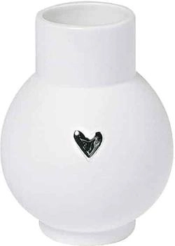 räder Mini Kugelvase Herz Silber