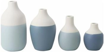 räder Mini Flaschenvasen blau 4er Set