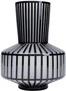 KARE DESIGN Vase Roulette 31 cm Glas Schwarz, Weiß Schwarz /
