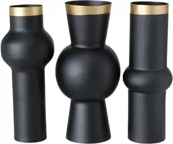 Boltze Varnjo Vase Eisen schwarz sortiert 30 cm (1 Stück)