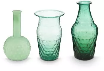 PiP Studio Vases Glass Blue-Green Set3