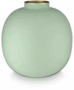 PiP Studio Matt Bright Green Vase Metal 23cm