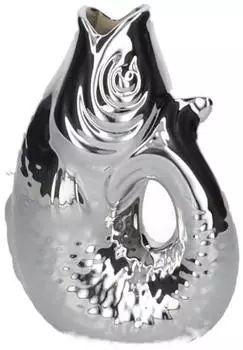 Gift Company Monsieur Carafon Vase / Karaffe Fisch XS silber 0,2l