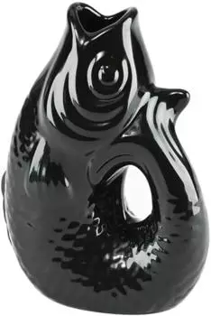 Gift Company Monsieur Carafon Vase / Karaffe Fisch XS schwarz 0,2l