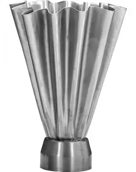 House Doctor Flood Vase, Ø 23 x H 33 cm, gebürstetes silber-finish