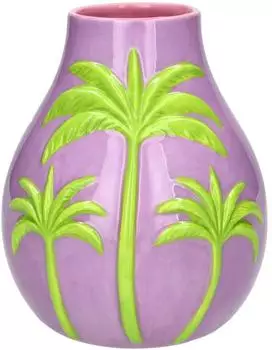 Gift Company Artisan Vase Palme M lila/grün 16,8cm