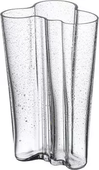 iittala Alvar Aalto Vase 200 mm Bubbleglas klar, jubiläumsausgabe