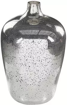 Beliani Amphora-style silver flower vase 40 cm silver