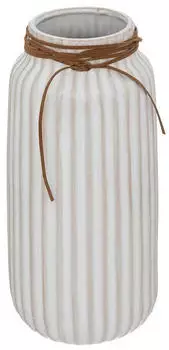 Atmosphera Striped “Le Café Bordelais” flower vase 28 cm white