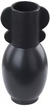 Beliani Blumenvase Mytilene Keramik 29 cm Schwarz