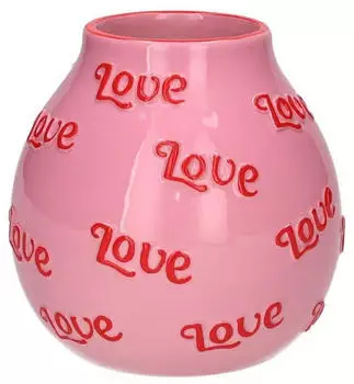 Gift Company Artisan Vase Love S rosa/rot 14,3cm