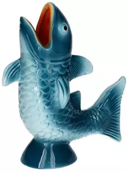 Gift Company Mignon Vase Fisch M blau 9,8cm