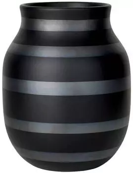 Kähler Omaggio Vase H20 black toned