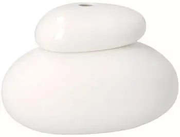 räder Vase weiße Kiesel