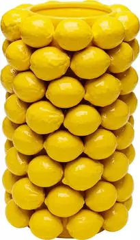 KARE Deco Lemon Juice Yellow Decorative for Flowers Modern Room Decor Home Decor Table Decoration for Living Room Bedroom Home Office 43x26x26 cm (H/W/D)