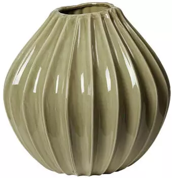 Broste Copenhagen Wide Vase L Dry sage 30cm