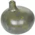 Beliani Lacquered aged-effect decorative vase 18 cm grey and gold