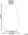 Beliani Floral pattern flower vase 25 cm white and blue