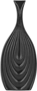 Beliani Dekovase Thapsus Keramik 39 cm Schwarz