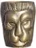 Wohnling Vase Löwenkopf, Aluminium, gold, 21cm (WL7.192)