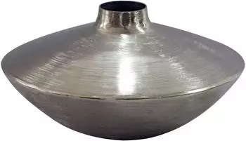 Wohnling Tischvase rund, Aluminium, silber, 35cm (WL7.570)