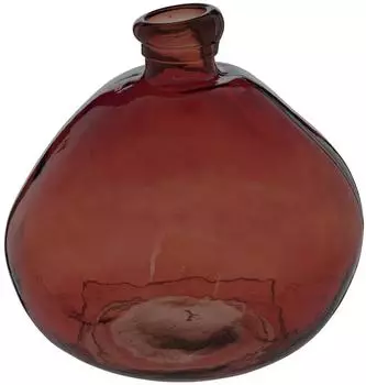 Atmosphera Vase Uly aus Recyclingglas, rund, bernstein, 33cm