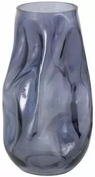 Boltze Lojin Vase aus Glas, metallisch grau, 27,8cm