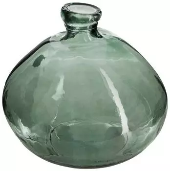 Atmosphera Runde Vase aus recyceltem Glas, khakigr&uuml;n, D23cm (ATM-160102F)