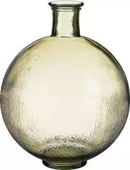 MICA Decorations Firenza Glasflasche, recyceltes Glas, hellbraun, H42 x &Oslash;34cm (1145183)