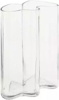 Atmosphera Kade Vase, Wellen, transparent, H25cm (JJ6565)