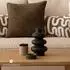 Atmosphera Clothilde Vase aus Keramik, schwarz, 25cm