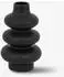 Atmosphera Clothilde Vase aus Keramik, schwarz, 25cm