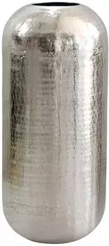 Wohnling Dekovase rund, Aluminium, silber, 45cm (WL7.466)