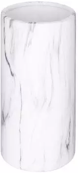 Atmosphera Vase "Suite 54" Zylinder Keramik Marmor-Optik wei&szlig; 20cm (ATM-155614)