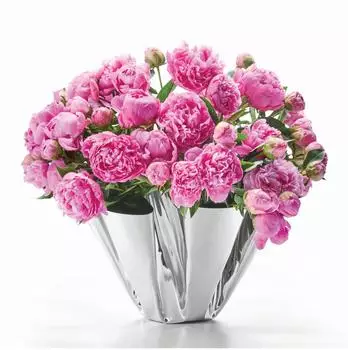 Philippi Margeaux Vase XXL Edelstahl in Faltenoptik (105047)