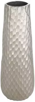 Eglo Nilgaut Dekovase gehämmert, Metall, silber, 40,5cm (421044)
