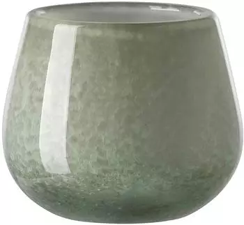 Fink MARLY Vase/Windlicht, hellgr&uuml;n, Glas, H9,5cm &Oslash;11cm