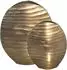 Wohnling Vase 2er-Set, Aluminium, gold, Wellenmuster, rund (WL7.186)