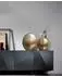 Wohnling Vase 2er-Set, Aluminium, gold, Wellenmuster, rund (WL7.186)