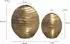 Wohnling Vase 2er-Set, Aluminium, gold, Wellenmuster, rund (WL7.186)