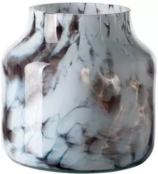 Fink Windlicht Glas, braun-weiß, 23cm (115427)